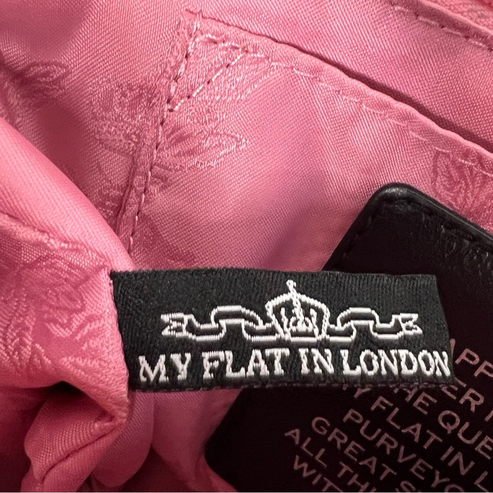 My Flat London LADY BUCKLEY Black Quilted Leather Shoulder Bag $285 Bow Crown - Picture 5 of 11